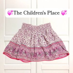 The Children’s Place Girls Boho Floral Skirt Size 10 Rare Pink Purple